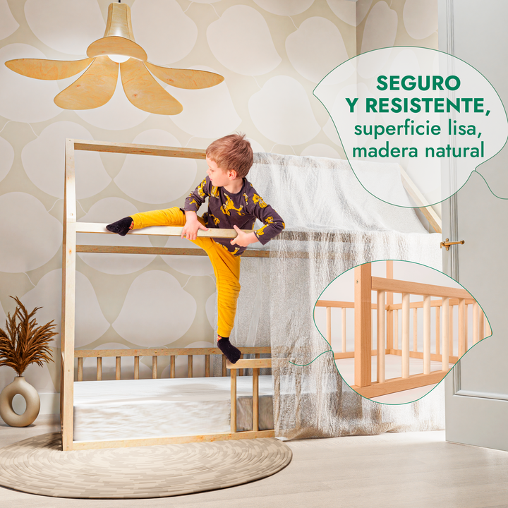 Casa Cama Para Niños y Niños Pequeños a partir de 1 año (Tamaño UE 200x120 cm)