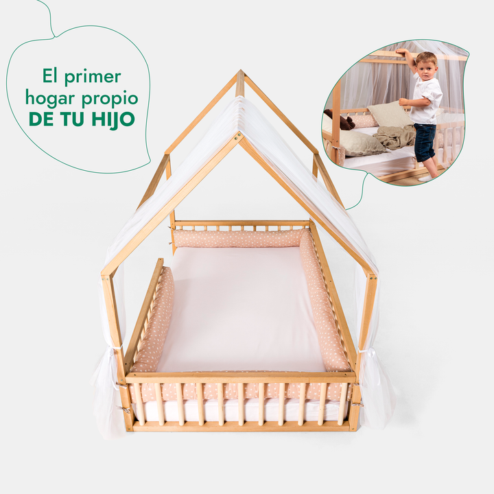 Casa Cama Para Niños y Niños Pequeños a partir de 1 año (Tamaño UE 200x120 cm)