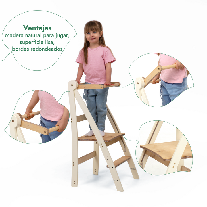 Torre Montessori ajustable - Taburete infantil