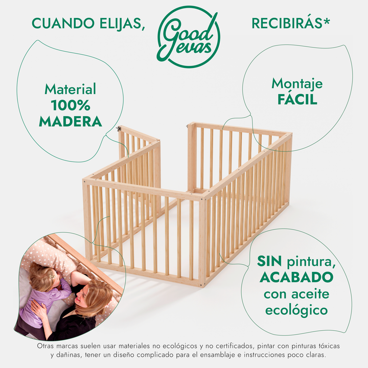Cama Montessori Para Niños y Niños Pequeños a partir de 6 meses