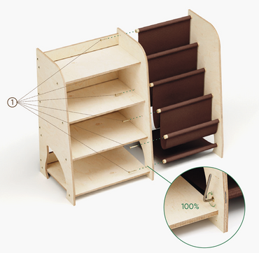 Estantería para libros y juguetes para niños - Grande