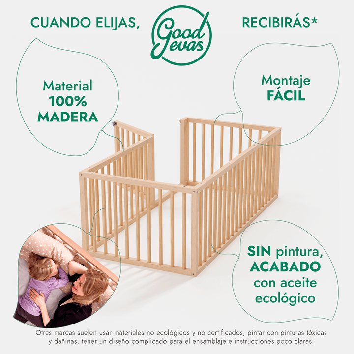 Cama Montessori Para Niños y Niños Pequeños a partir de 6 meses