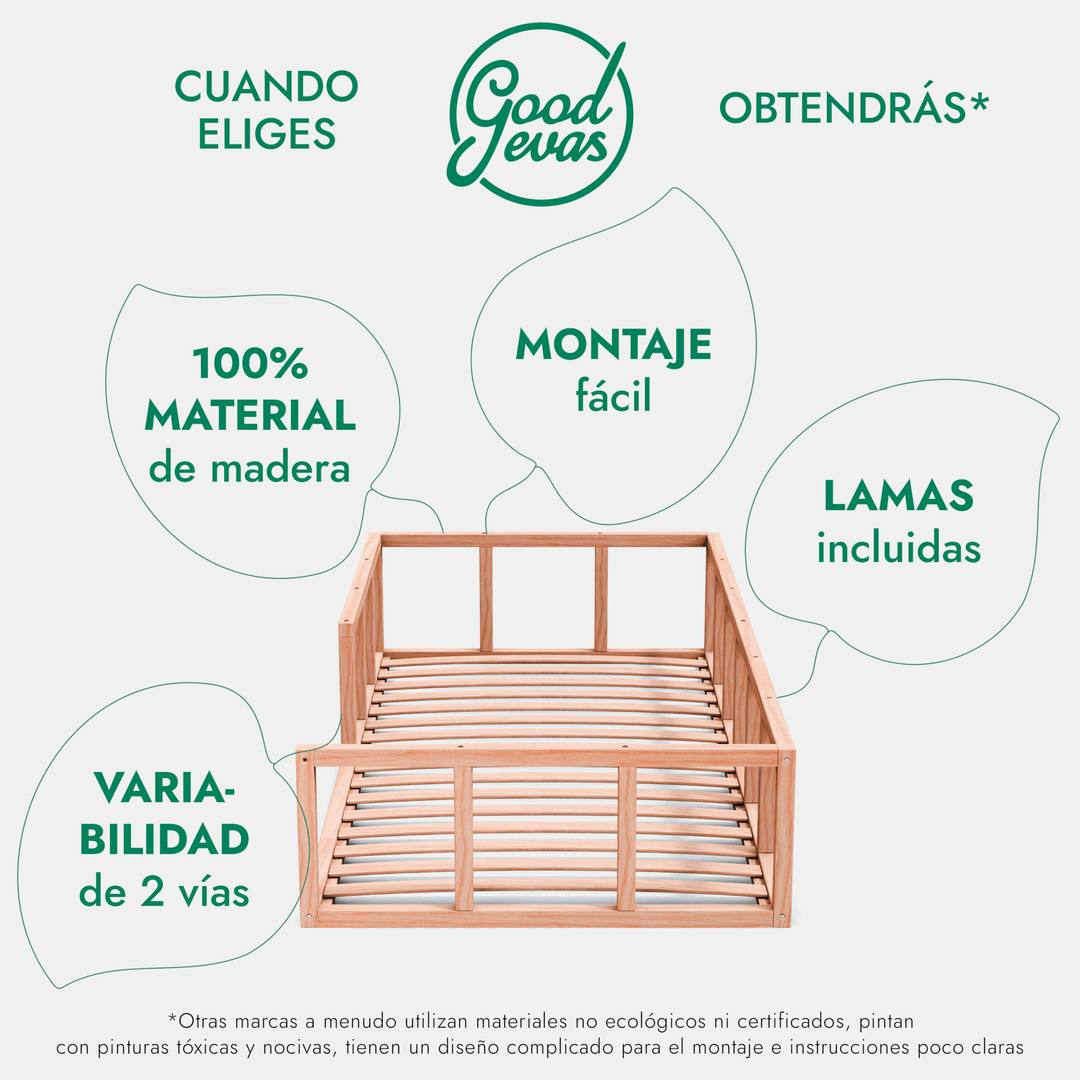Cama Montessori Para Niños y Niños Pequeños a partir de 6 meses