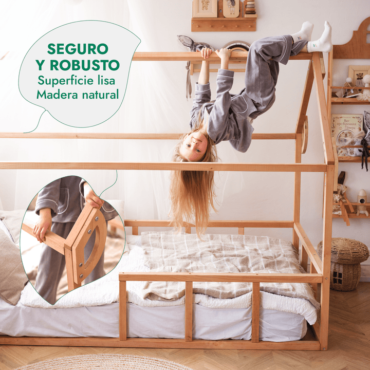 Casa Cama Para Niños y Niños Pequeños a partir de 1 año (Tamaño UE 200x120 cm)