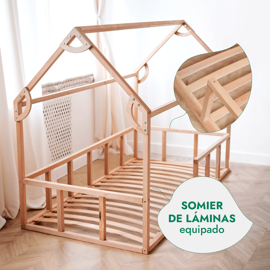 Casa Cama Para Niños y Niños Pequeños a partir de 1 año (Tamaño UE 200x120 cm)