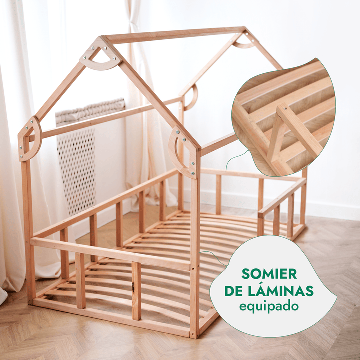Casa Cama Para Niños y Niños Pequeños a partir de 1 año (Tamaño UE 200x120 cm)