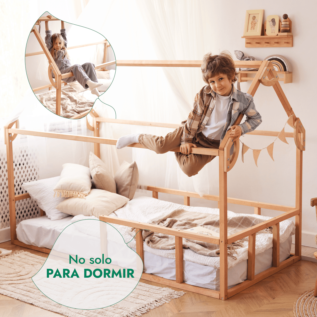 Casa Cama Para Niños y Niños Pequeños a partir de 1 año (Tamaño UE 200x120 cm)