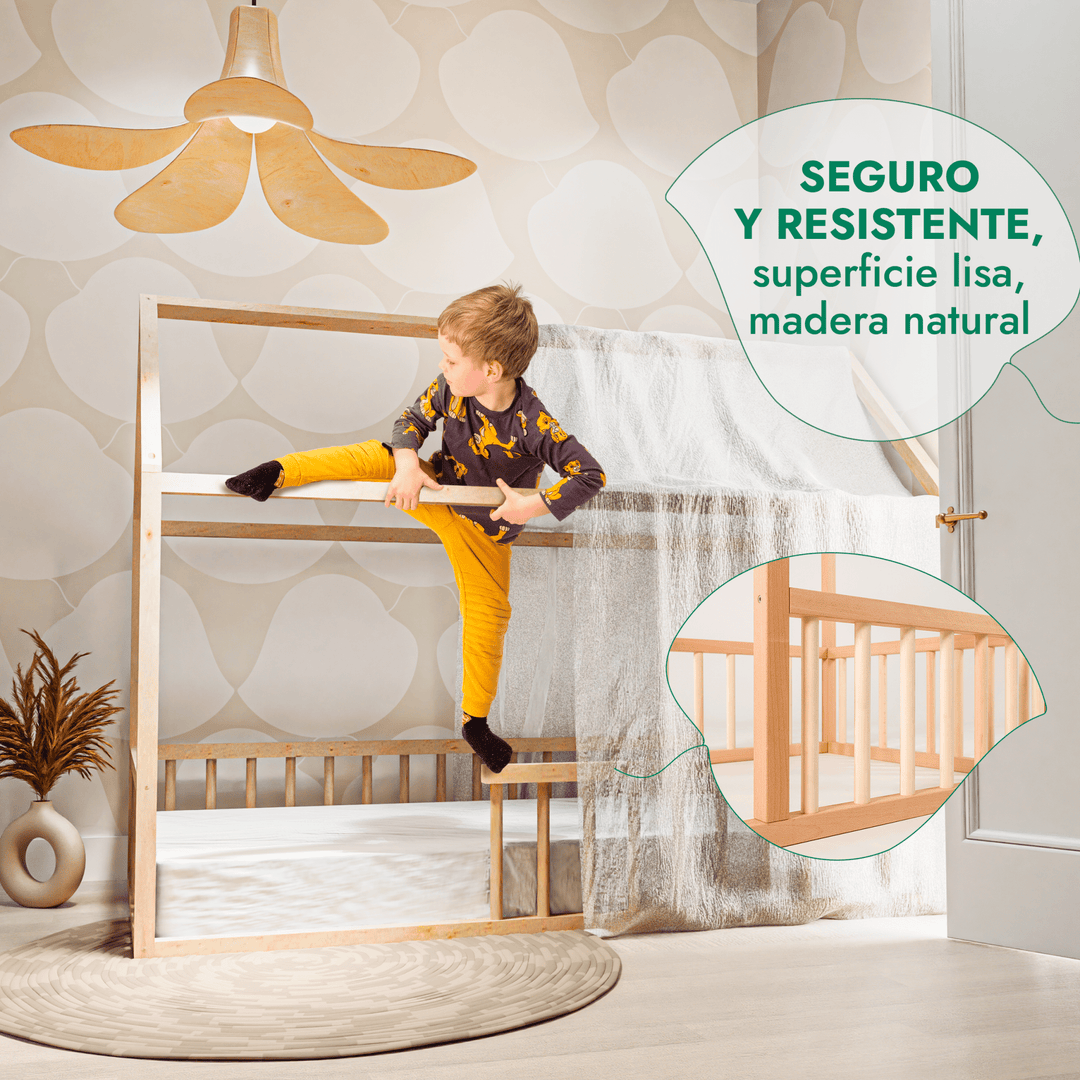 Casa Cama Para Niños y Niños Pequeños a partir de 1 año (Tamaño UE 200x120 cm)
