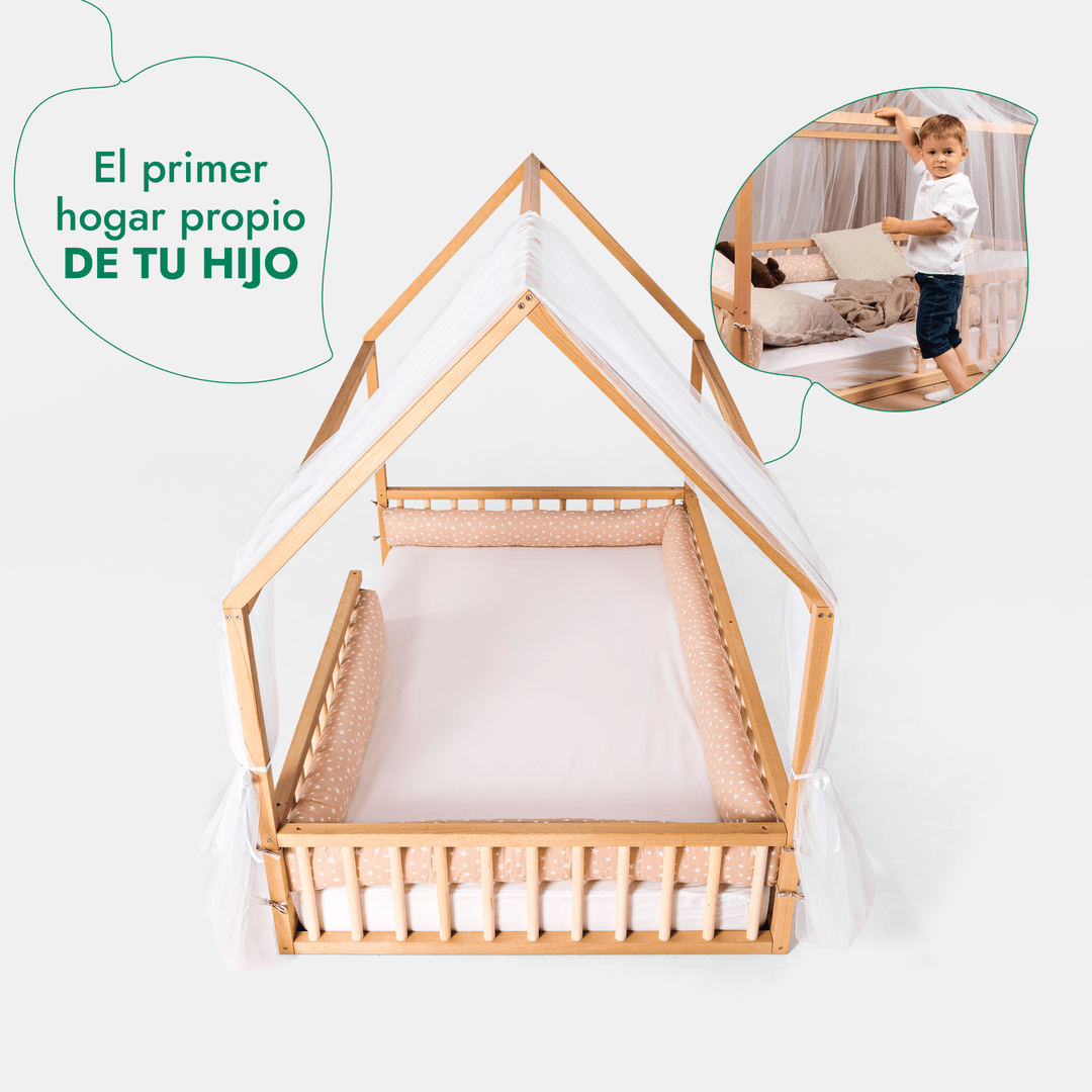 Casa Cama Para Niños y Niños Pequeños a partir de 1 año (Tamaño UE 200x120 cm)