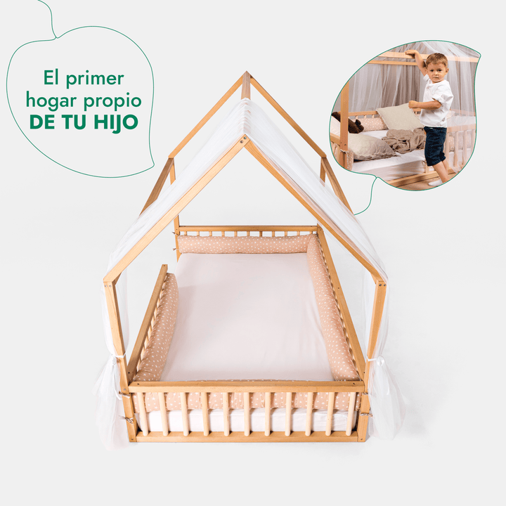 Casa Cama Para Niños y Niños Pequeños a partir de 1 año (Tamaño UE 200x120 cm)