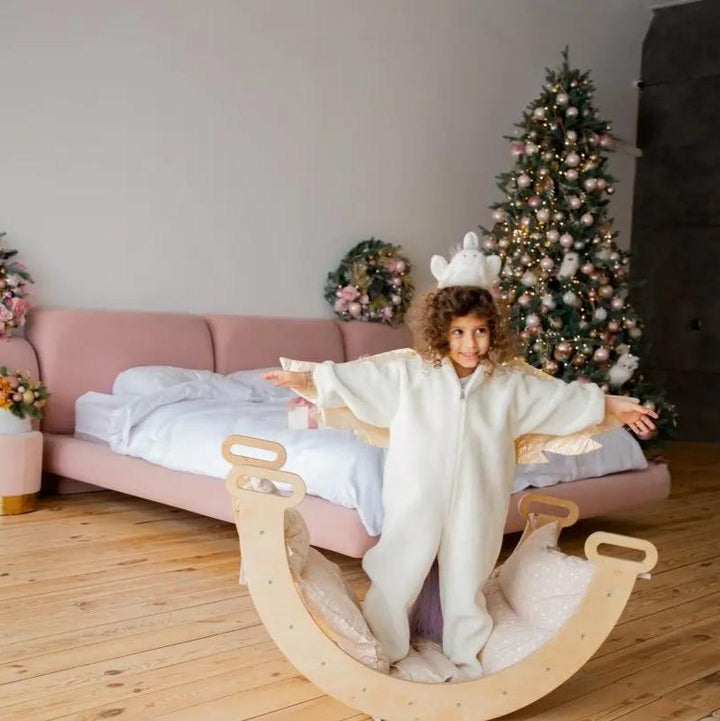 Cojín para Arco de Escalada y Balancín de Equilibrio - Beige (Sólo Cojín)