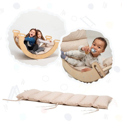 Cojín para Arco de Escalada y Balancín de Equilibrio - Beige (Sólo Cojín)