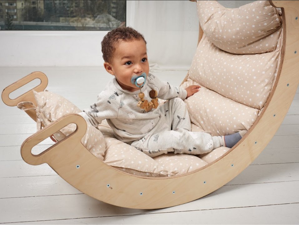 Cojín para Arco de Escalada y Balancín de Equilibrio - Beige (Sólo Cojín)