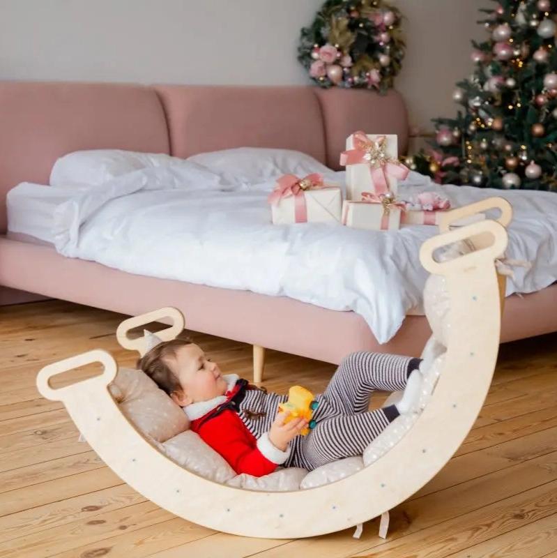 Cojín para Arco de Escalada y Balancín de Equilibrio - Beige (Sólo Cojín)