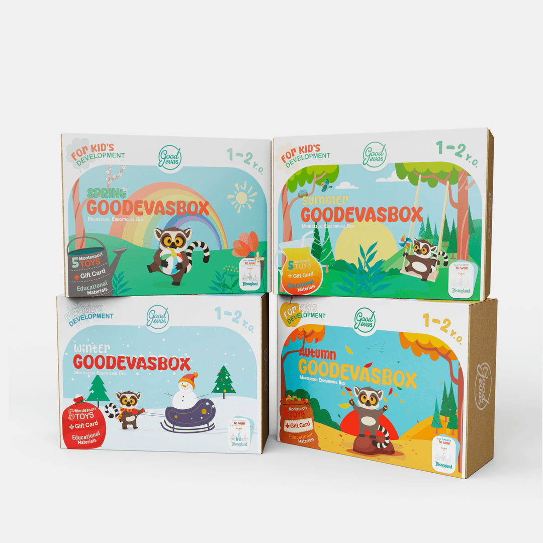 Suscripción anual a kits de juego (1–2 años) — 4 kits al año — GoodevasBox