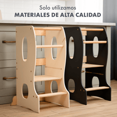 Torre de aprendizaje Montessori: Ayudante de Cocina - Beige