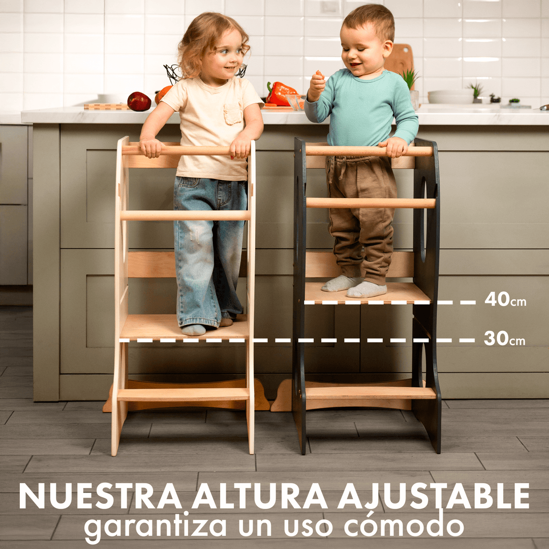 Torre de aprendizaje Montessori: Ayudante de Cocina - Marfil