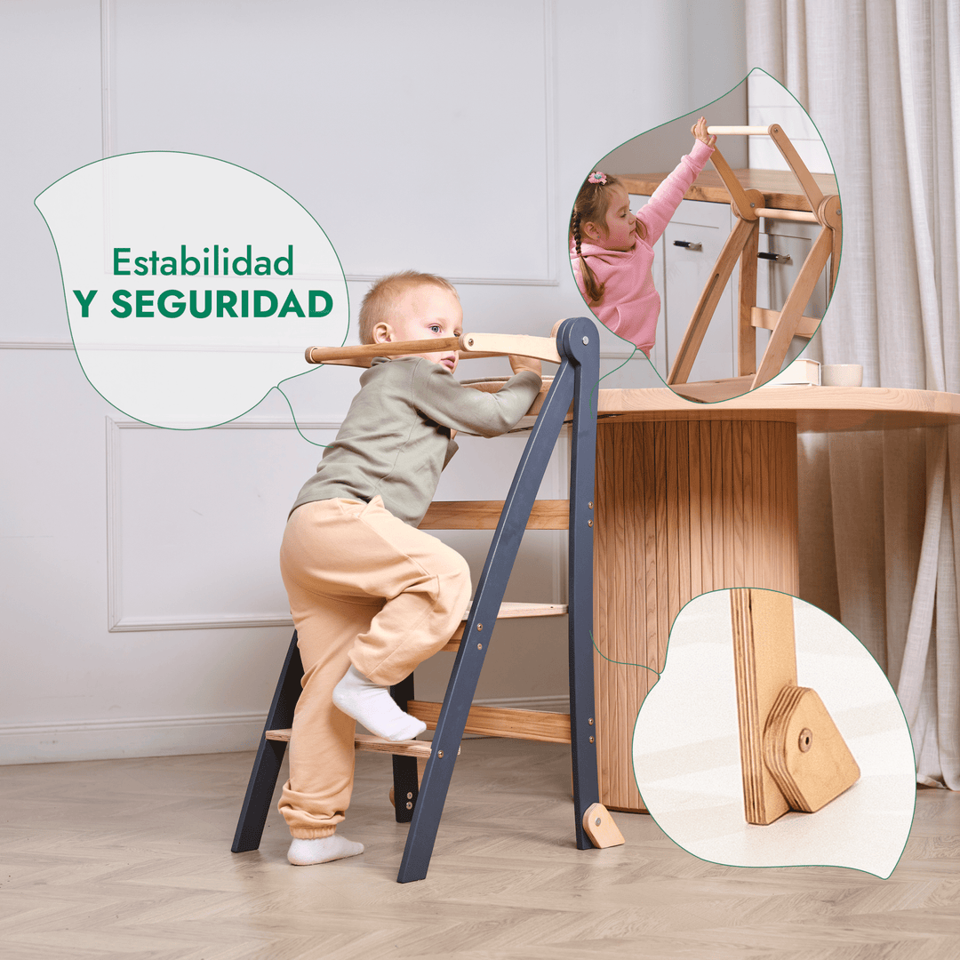 Torre de aprendizaje para niños pequeños: Ayudante de cocina para niños - Grafito