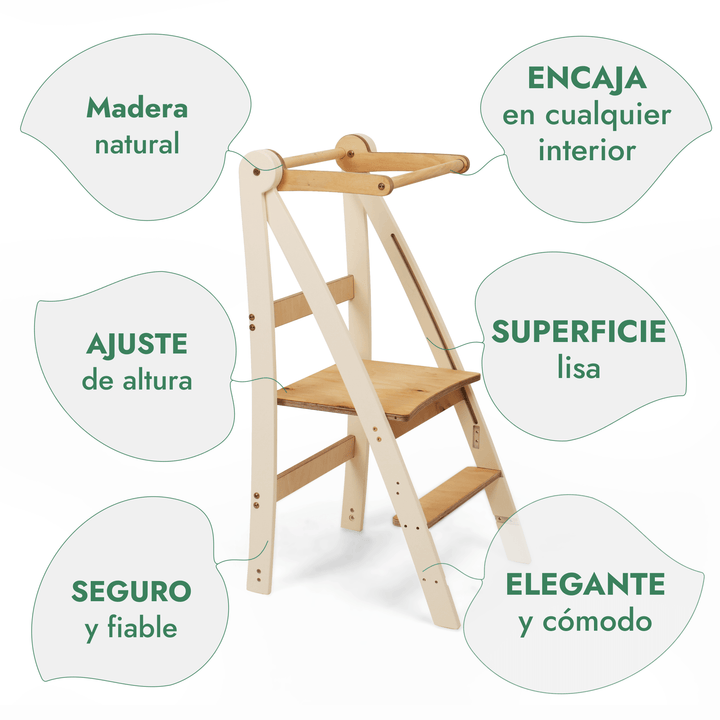 Torre Montessori ajustable - Taburete infantil