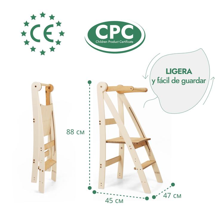 Torre Montessori ajustable - Taburete infantil